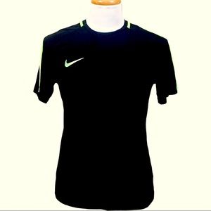 Men’s Nike Academy Short Sleeve Top Black / Electric Green Medium
